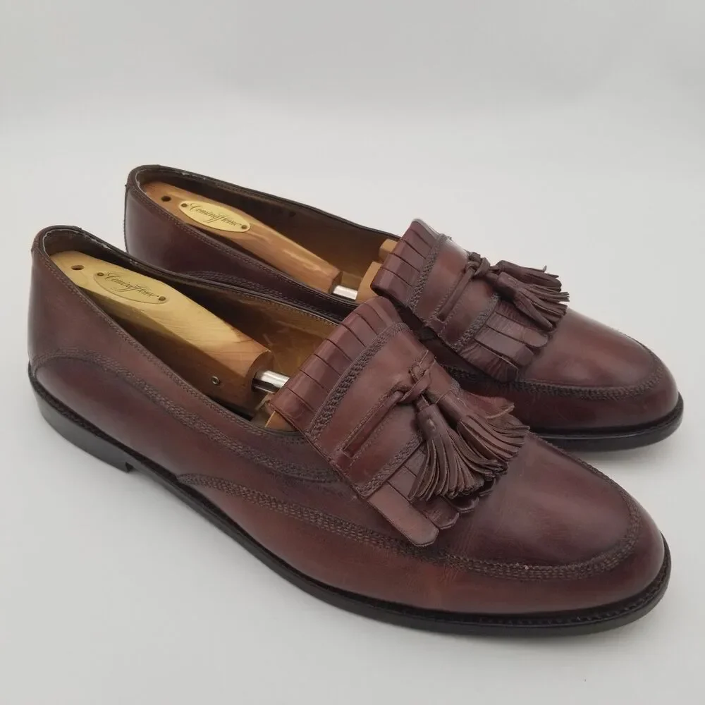 Cole Haan Bragano Brown Leather Tasseled Kiltie Men Sz 13 D Dress Shoes Italy